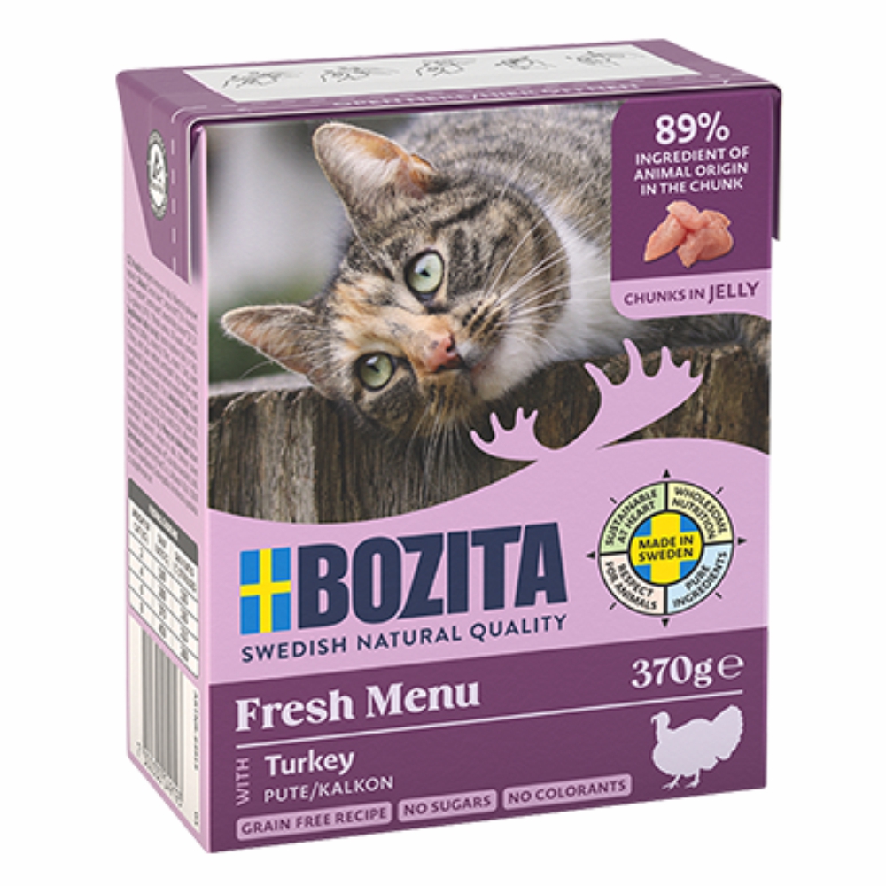 BOZITA dla kot kawałki w galarecie z indykiem 370g